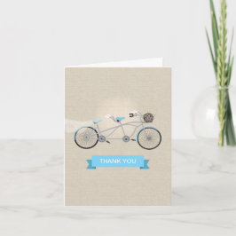Tarjeta De Agradecimiento Gracias Boda de bicicletas de tándem