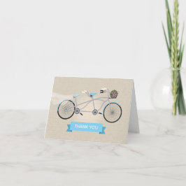Tarjeta De Agradecimiento Gracias Boda de bicicletas de tándem