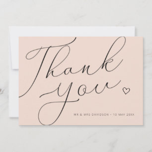 Tarjeta De Agradecimiento GRACIAS   boda de doble cara personalizado