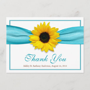 Tarjeta De Agradecimiento Gracias Boda de la Cinta de Aceite Amarillo
