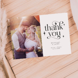 Tarjeta De Agradecimiento Gracias Boda De Swirly Text