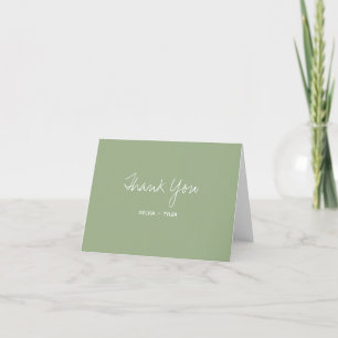Tarjeta De Agradecimiento Gracias Boda de Tipografía de Salario