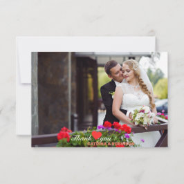 Tarjeta De Agradecimiento Gracias Boda del corazón de amor