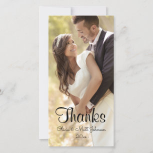 Tarjeta De Agradecimiento Gracias boda - Foto completa