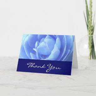 Tarjeta De Agradecimiento Gracias, boda, rosa azul