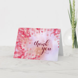Tarjeta De Agradecimiento Gracias Boda Vintage de acuarela Floral