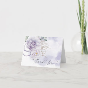 Tarjeta De Agradecimiento Gracias   BOHO Watercolor Lilac Peony
