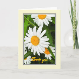 Tarjeta De Agradecimiento Gracias Bonito White Daisies Personalizado Card