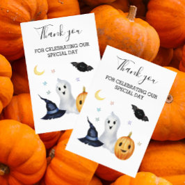 Tarjeta De Agradecimiento Gracias Boo Ghost Baby Shower Halloween