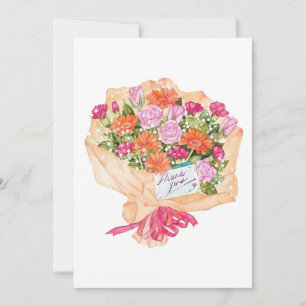 Tarjeta De Agradecimiento Gracias Bouquet