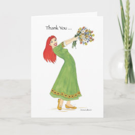 Tarjeta De Agradecimiento Gracias Bouquet Kindness