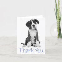 Gracias Boxer Perro Cachorro Notecard