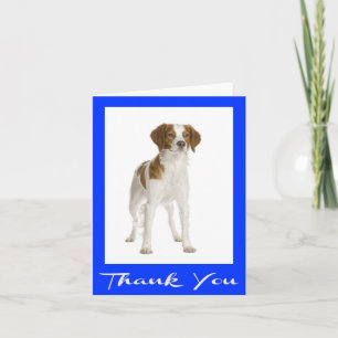 Tarjeta De Agradecimiento Gracias Brittany Spaniel Cachorro Perro Canino