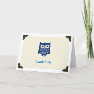 Tarjeta De Agradecimiento "Gracias" búho Notecard