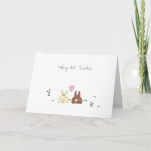 Tarjeta De Agradecimiento Gracias - Bunny Nothing Butt Gracias Card