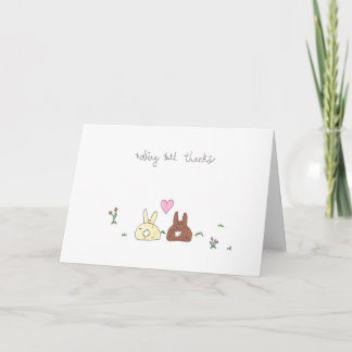 Tarjeta De Agradecimiento Gracias - Bunny Nothing Butt Gracias Card