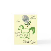 Gracias Caballo Baby Shower y sonriente amarillo