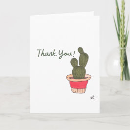 Tarjeta De Agradecimiento Gracias Cactus 2 Card