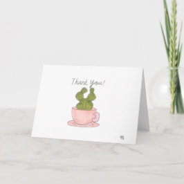 Tarjeta De Agradecimiento Gracias Cactus 4 Card