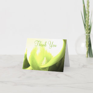 Tarjeta De Agradecimiento Gracias Calla Lily Yellow Golden Lime