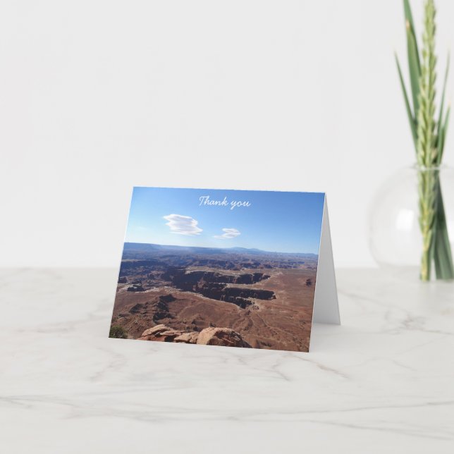 Tarjeta De Agradecimiento Gracias - Canyonlands (Anverso)
