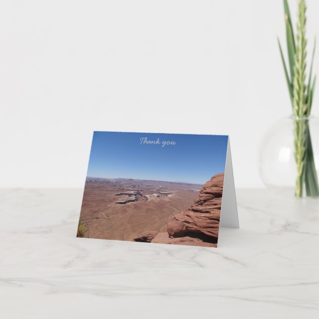 Tarjeta De Agradecimiento Gracias - Canyonlands (Anverso)