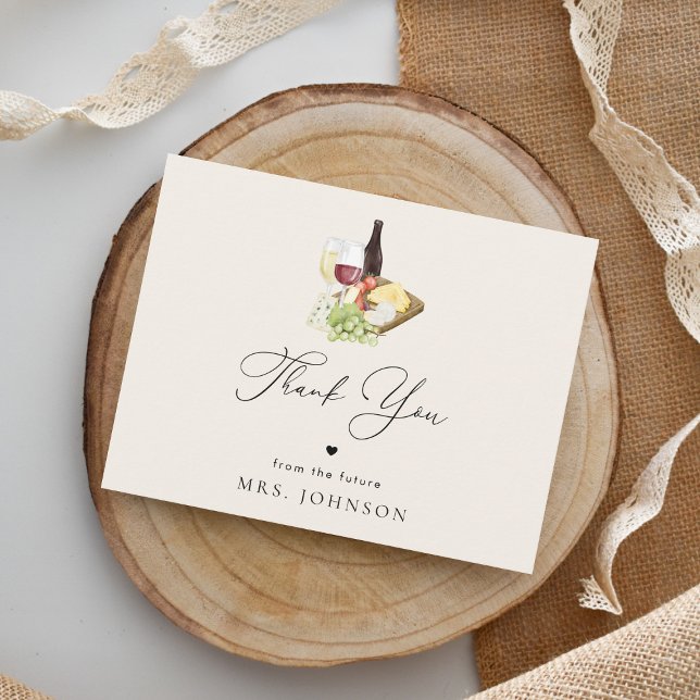 Tarjeta De Agradecimiento Gracias Carcuterie Cheese Board Bridal Shower (Subido por el creador)