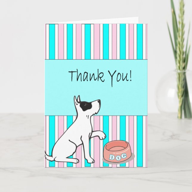 Tarjeta De Agradecimiento Gracias Card, Jack Russell Personalizado (Anverso)