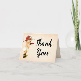 Tarjeta De Agradecimiento Gracias, Card, Little Firefighter Baby Shower