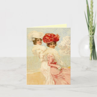 Tarjeta De Agradecimiento GRACIAS CARD Vintage Victorian Friends Fashion
