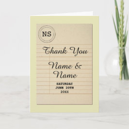 Tarjeta De Agradecimiento Gracias carda al autor nupcial de la boda de la