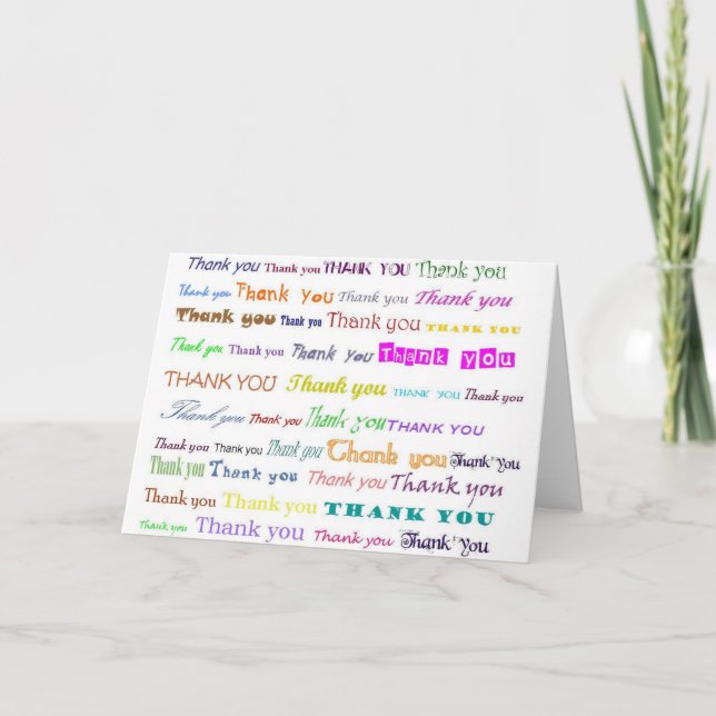 Tarjeta De Agradecimiento Gracias cardar (Anverso)