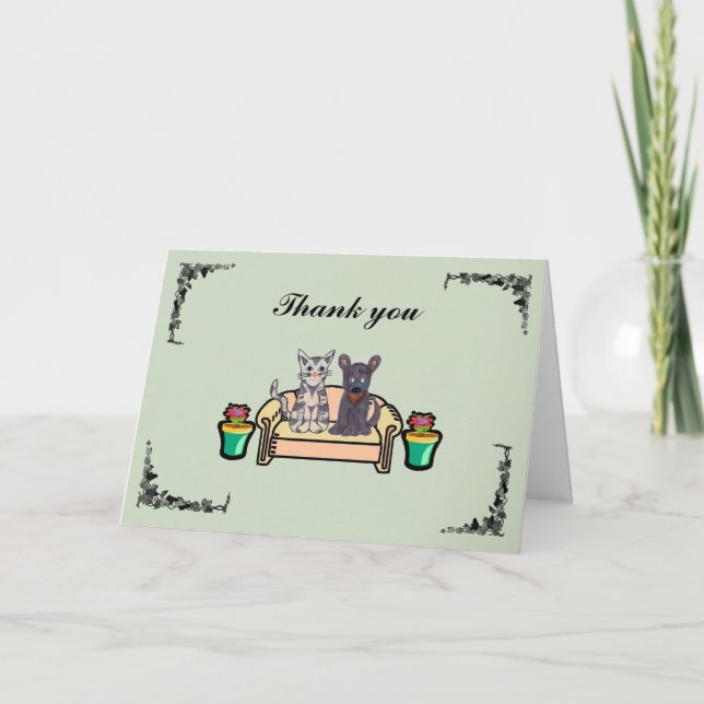 Tarjeta De Agradecimiento Gracias cardar (Anverso)