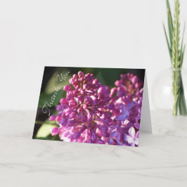 Tarjeta De Agradecimiento Gracias cardar con las lilas