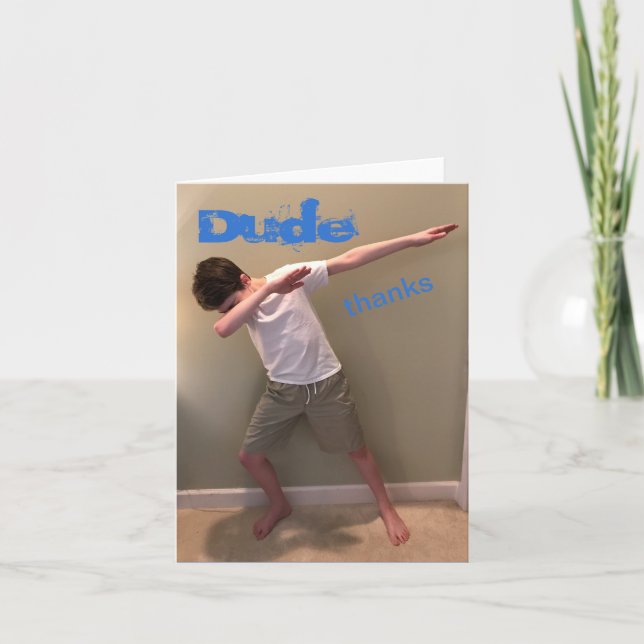 Tarjeta De Agradecimiento Gracias cardar de adolescente (Anverso)