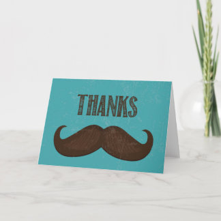 Tarjeta De Agradecimiento Gracias cardar - diseño del bigote