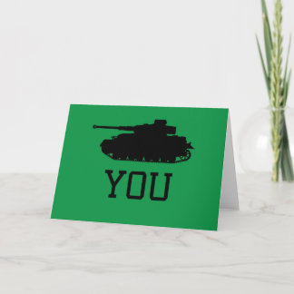 Tarjeta De Agradecimiento Gracias cardar - diseño del tanque divertido