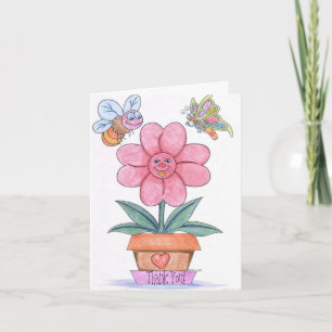 Tarjeta De Agradecimiento Gracias cardar (el dibujo animado)