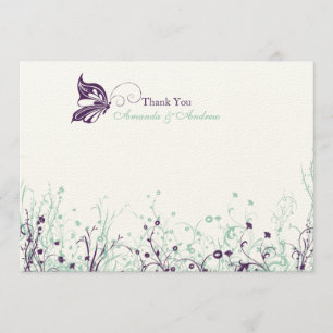 Tarjeta De Agradecimiento Gracias cardar - el jardín 9 de la mariposa