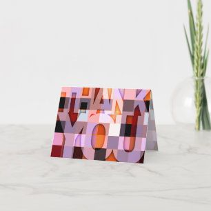 Tarjeta De Agradecimiento Gracias cardar el mosaico púrpura