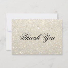 Tarjeta De Agradecimiento Gracias cardar - el oro blanco Glit fabuloso