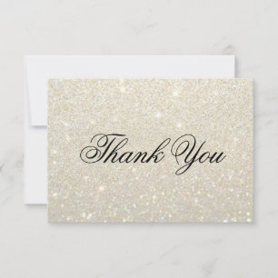 Tarjeta De Agradecimiento Gracias cardar - el oro blanco Glit fabuloso