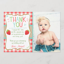 Tarjeta De Agradecimiento Gracias cardar el primer verano del cumpleaños de