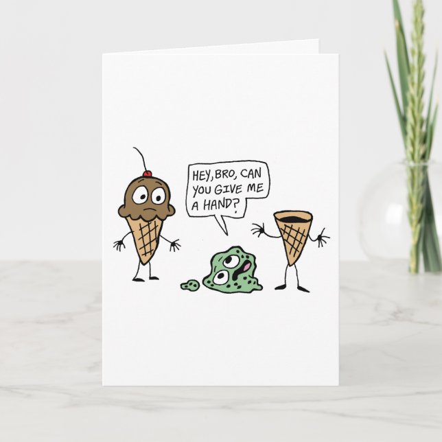 Tarjeta De Agradecimiento Gracias cardar la atracción: ¡Helado! (Anverso)