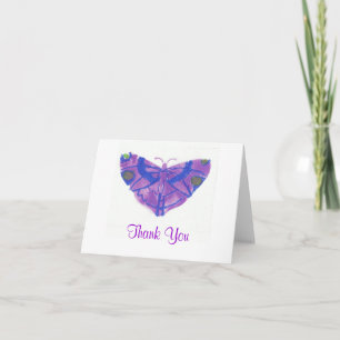 Tarjeta De Agradecimiento "Gracias" cardar la mariposa de w/purple