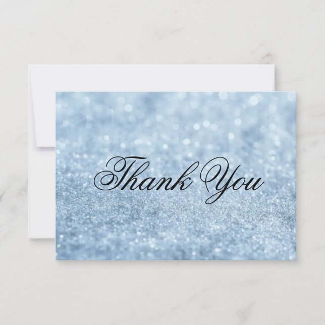 Tarjeta De Agradecimiento Gracias cardar - LitBlue Glit fabuloso (Anverso)