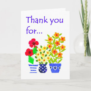 Tarjeta De Agradecimiento Gracias cardar para modificar - flower power para