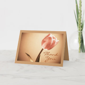Tarjeta De Agradecimiento Gracias cardar (plantilla) "el tulipán del tango