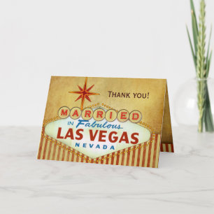 Tarjeta De Agradecimiento Gracias cardar por casarse de Las Vegas