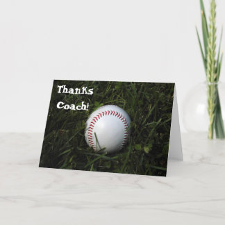 Tarjeta De Agradecimiento Gracias cardar por entrenador de béisbol